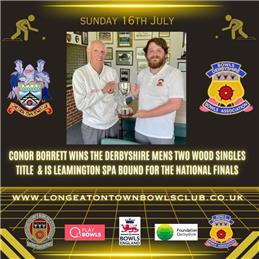 Men’s Two Wood Singles Champion….
