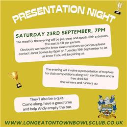 Presentation Night Update