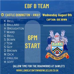 EBF B Team News….